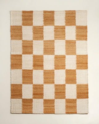 Colourful Patterned Natural Jute Rug