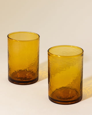 Amber Echoes Glass - Set of 2 - Lovedwell