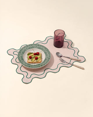 Blush Scalloped Placemats - Set of 2 - Lovedwell