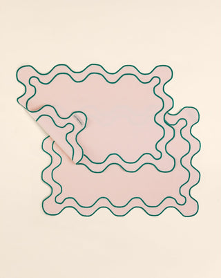 Blush Scalloped Placemats - Set of 2 - Lovedwell