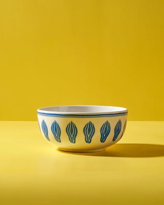 Hand Painted Designs and Colourful Handmade Porcelain Serving Bowl