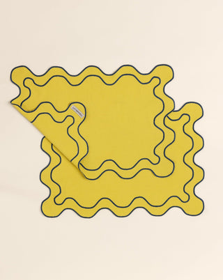 Buttercup Scalloped Placemats - Set of 2 - Lovedwell