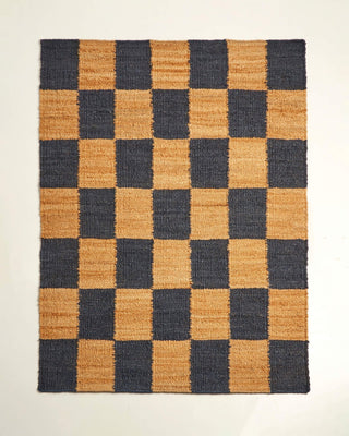 Cuadros Jute Rug - Blue - Lovedwell