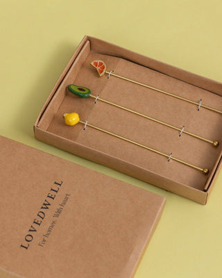 Garden Fresh Stirrers - Set of 3 - Lovedwell
