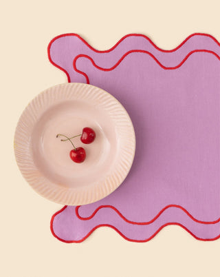 Lavender Scalloped Placemats – Set of 2 - Lovedwell