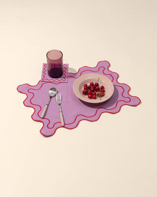Lavender Scalloped Placemats – Set of 2 - Lovedwell