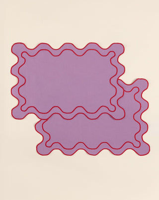 Lavender Scalloped Placemats – Set of 2 - Lovedwell
