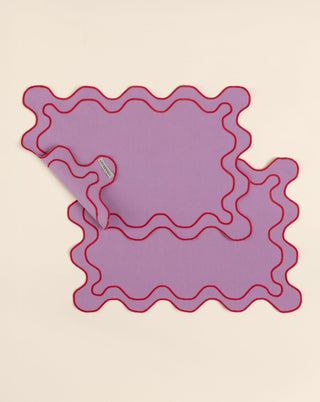 Lavender Scalloped Placemats – Set of 2 - Lovedwell