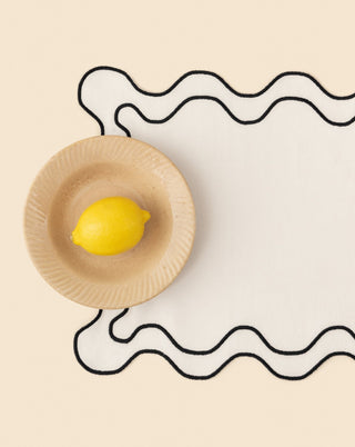 Marshmallow Scalloped Placemats – Set of 2 - Lovedwell