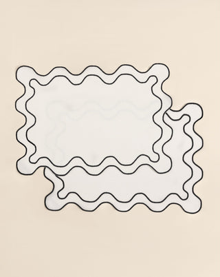 Marshmallow Scalloped Placemats – Set of 2 - Lovedwell