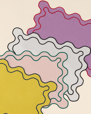 Marshmallow Scalloped Placemats – Set of 2 - Lovedwell