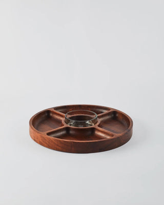 Wooden Chip & Dip Platter (Dark Acacia) - Lovedwell
