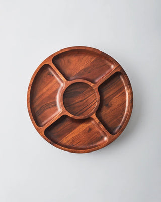 Wooden Chip & Dip Platter (Dark Acacia) - Lovedwell