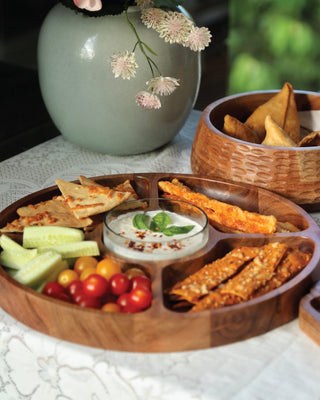 Wooden Chip & Dip Platter (Natural) - Lovedwell