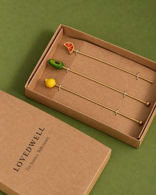 Garden Fresh Stirrers - Set of 3