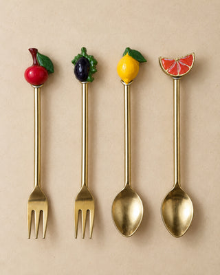 Fruity Fork & Spoon Cutlery Set – Set of 4