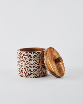 Tuli Wooden Storage Jar