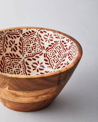 Tuli Wooden Salad Bowl w/ Servers