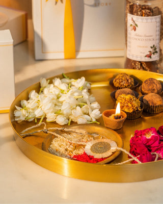 Bahaar Brass Thali Set - Lovedwell