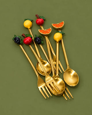 Fruity Fork & Spoon Cutlery Set – Set of 4