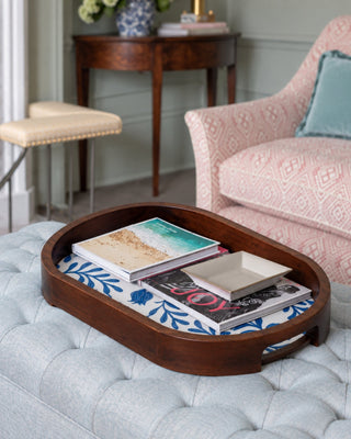 Frosted Oval Wooden Tray - Lovedwell
