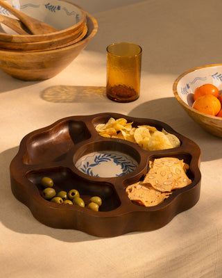 Frosted Wooden Chip & Dip Platter - Lovedwell