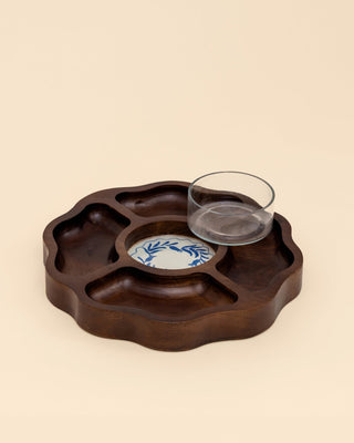 Frosted Wooden Chip & Dip Platter - Lovedwell
