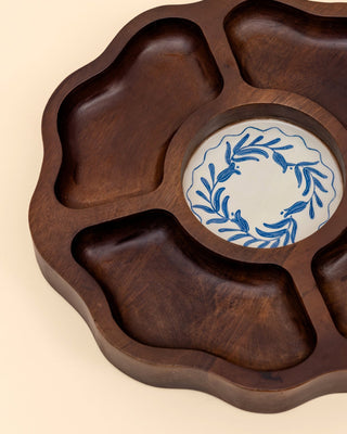 Frosted Wooden Chip & Dip Platter - Lovedwell