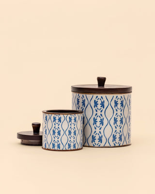 Frosted Wooden Storage Jar - Lovedwell