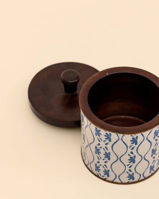 Frosted Wooden Storage Jar - Lovedwell