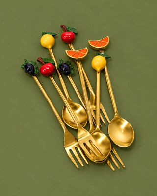 Fruity Fork & Spoon Cutlery Set – Set of 4 - Lovedwell