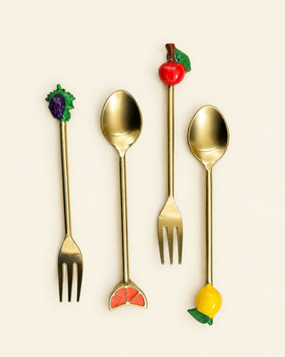 Fruity Fork & Spoon Cutlery Set – Set of 4 - Lovedwell