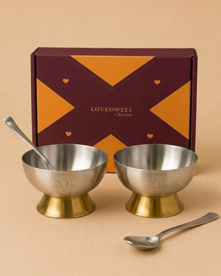 Gift Box – Rasa Gelato Cup & Spoon (Set of 2) - Lovedwell