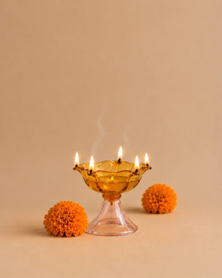 Saanjh Utsav Festive Gift Box - Small Diya, Tall Diya & Incense Stick Holder - Lovedwell