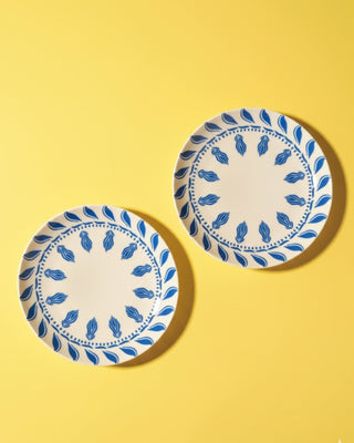 Turron Dessert Plate - Blue (Set of 2) - Lovedwell