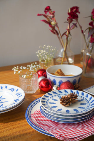 Turron Dessert Plate - Blue (Set of 2) - Lovedwell