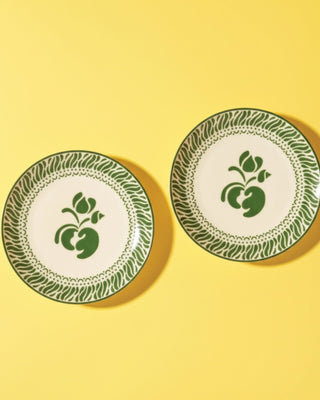 Turron Dessert Plate - Green (Set of 2) - Lovedwell
