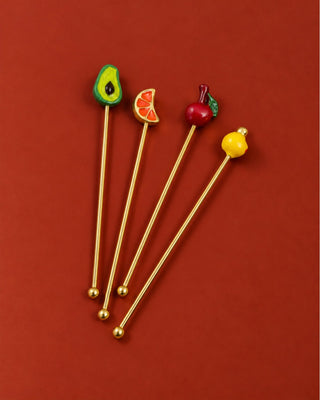 Tutti Frutti Cocktail Stirrers – Set of 4 - Lovedwell