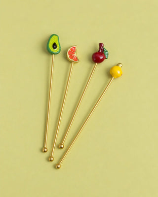 Tutti Frutti Cocktail Stirrers – Set of 4 - Lovedwell
