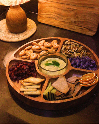 Wooden Chip & Dip Platter (Natural) - Lovedwell